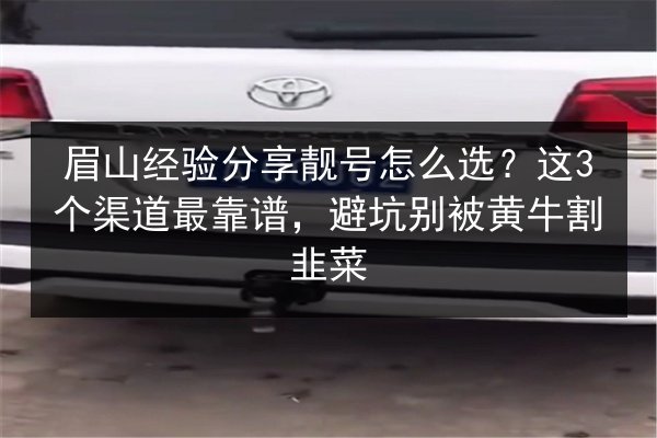 眉山经验分享靓号怎么选？这3个渠道最靠谱，避坑别被黄牛割韭菜 第2张