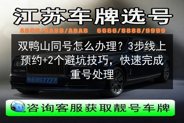 双鸭山同号怎么办理?3步线上预约+2个避坑技巧,快速完成重号处理 第2张 双鸭山同号怎么办理?3步线上预约+2个避坑技巧,快速完成重号处理 第2张