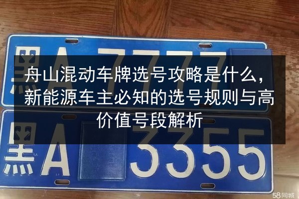 舟山混动车牌选号攻略是什么,新能源车主必知的选号规则与高价值号段解析 第2张 舟山混动车牌选号攻略是什么,新能源车主必知的选号规则与高价值号段解析 第2张