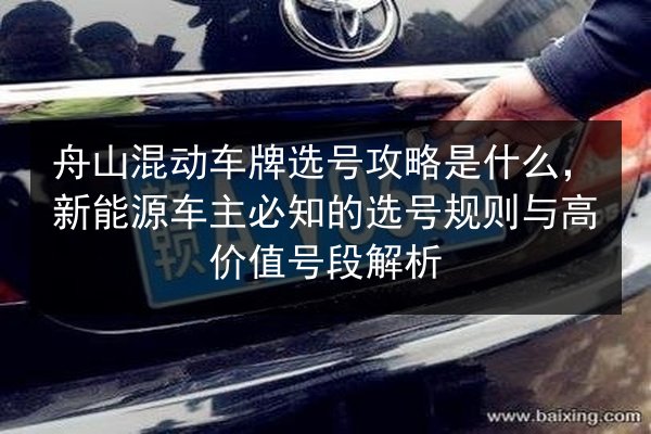 舟山混动车牌选号攻略是什么,新能源车主必知的选号规则与高价值号段解析 第3张 舟山混动车牌选号攻略是什么,新能源车主必知的选号规则与高价值号段解析 第3张