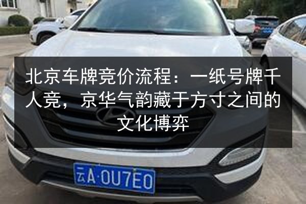 北京车牌竞价流程:一纸号牌千人竞,京华气韵藏于方寸之间的文化博弈 第2张 北京车牌竞价流程:一纸号牌千人竞,京华气韵藏于方寸之间的文化博弈 第2张