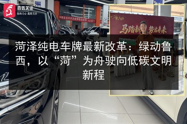 菏泽纯电车牌最新改革：绿动鲁西，以“菏”为舟驶向低碳文明新程