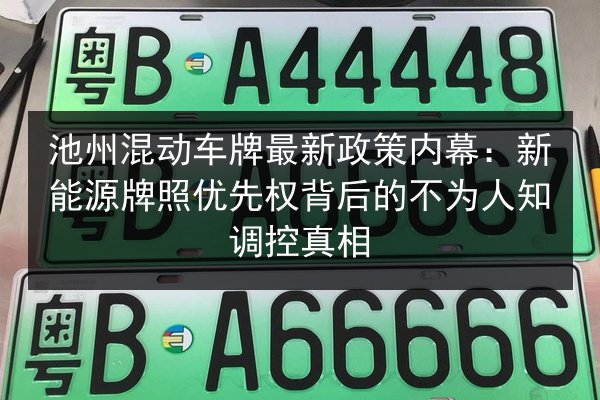 池州混动车牌最新政策内幕:新能源牌照优先权背后的不为人知调控真相 第2张 池州混动车牌最新政策内幕:新能源牌照优先权背后的不为人知调控真相 第2张
