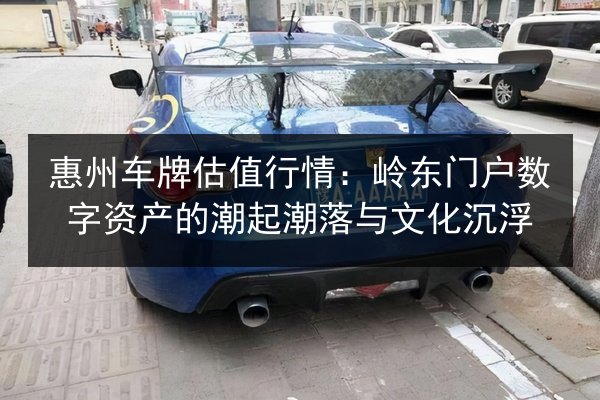 惠州车牌估值行情：岭东门户数字资产的潮起潮落与文化沉浮