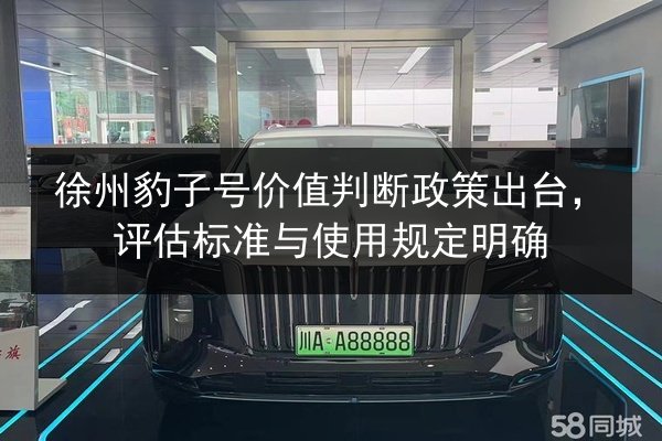 徐州豹子号价值判断政策出台，评估标准与使用规定明确