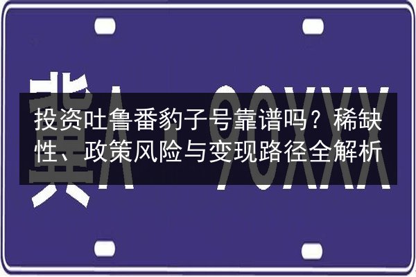 投资吐鲁番豹子号靠谱吗?稀缺性、政策风险与变现路径全解析 第3张 投资吐鲁番豹子号靠谱吗?稀缺性、政策风险与变现路径全解析 第3张