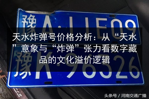 天水炸弹号价格分析：从“天水”意象与“炸弹”张力看数字藏品的文化溢价逻辑