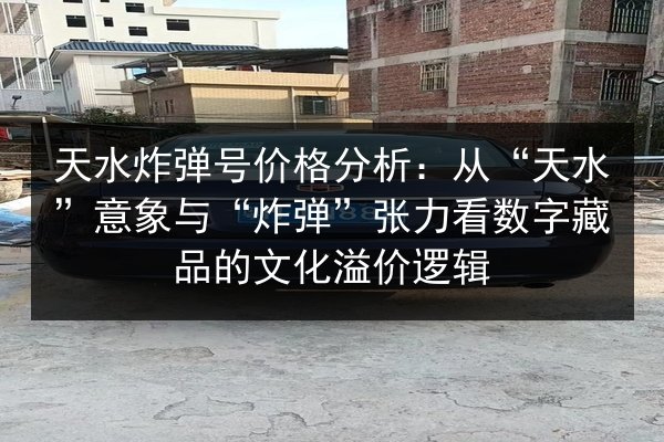 天水炸弹号价格分析:从“天水”意象与“炸弹”张力看数字藏品的文化溢价逻辑 第3张 天水炸弹号价格分析:从“天水”意象与“炸弹”张力看数字藏品的文化溢价逻辑 第3张