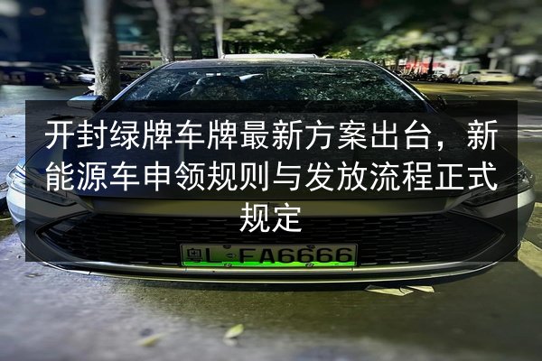 开封绿牌车牌最新方案出台,新能源车申领规则与发放流程正式规定 第2张 开封绿牌车牌最新方案出台,新能源车申领规则与发放流程正式规定 第2张