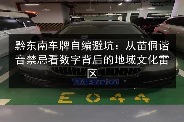 黔东南车牌自编避坑：从苗侗谐音禁忌看数字背后的地域文化雷区