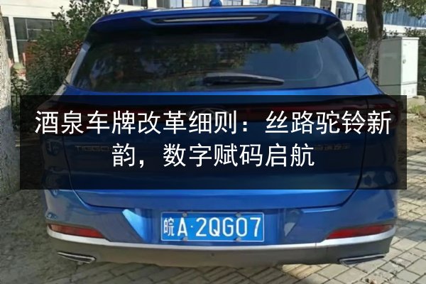 酒泉车牌改革细则：丝路驼铃新韵，数字赋码启航