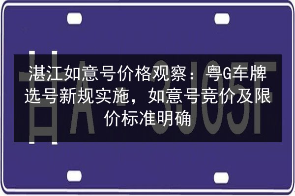 湛江如意号价格观察：粤G车牌选号新规实施，如意号竞价及限价标准明确 第2张