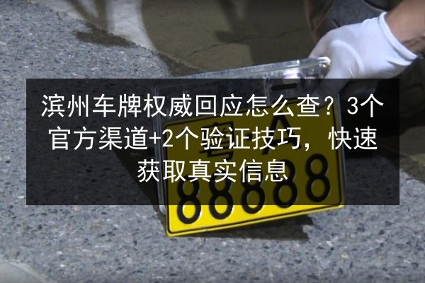 滨州车牌权威回应怎么查?3个官方渠道+2个验证技巧,快速获取真实信息 第2张 滨州车牌权威回应怎么查?3个官方渠道+2个验证技巧,快速获取真实信息 第2张