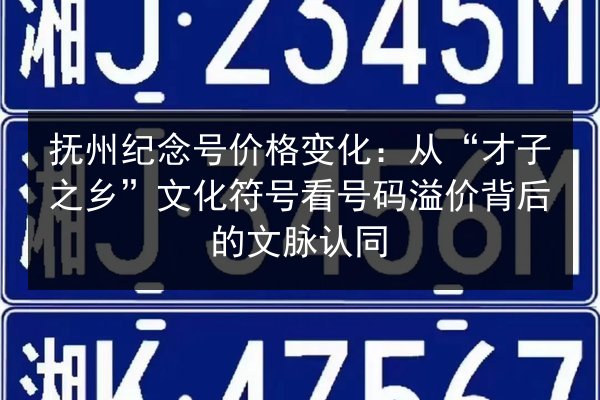 抚州纪念号价格变化：从“才子之乡”文化符号看号码溢价背后的文脉认同 第2张