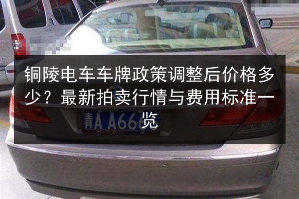铜陵电车车牌政策调整后价格多少？最新拍卖行情与费用标准一览 第2张