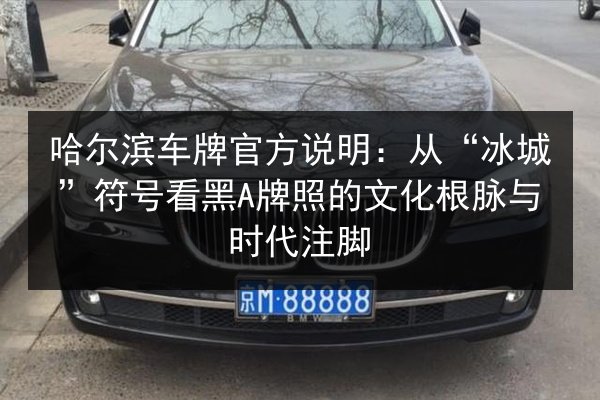哈尔滨车牌官方说明：从“冰城”符号看黑A牌照的文化根脉与时代注脚 第2张