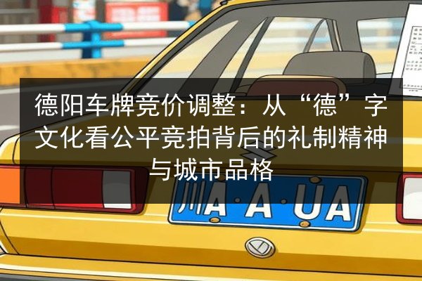 德阳车牌竞价调整：从“德”字文化看公平竞拍背后的礼制精神与城市品格