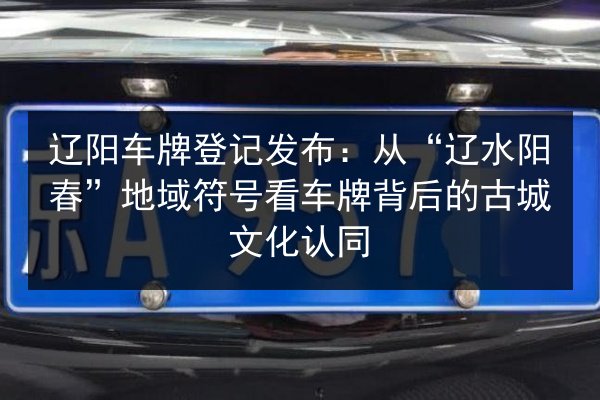 辽阳车牌登记发布：从“辽水阳春”地域符号看车牌背后的古城文化认同