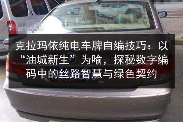 克拉玛依纯电车牌自编技巧：以“油城新生”为喻，探秘数字编码中的丝路智慧与绿色契约 第2张