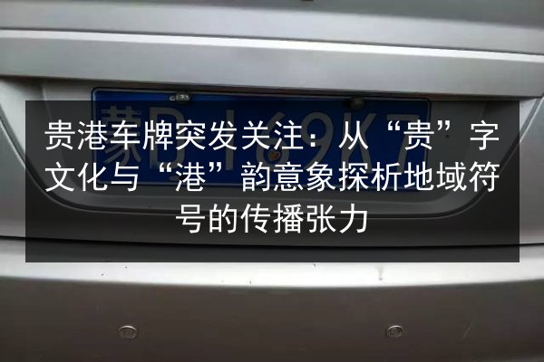 贵港车牌突发关注：从“贵”字文化与“港”韵意象探析地域符号的传播张力 第1张