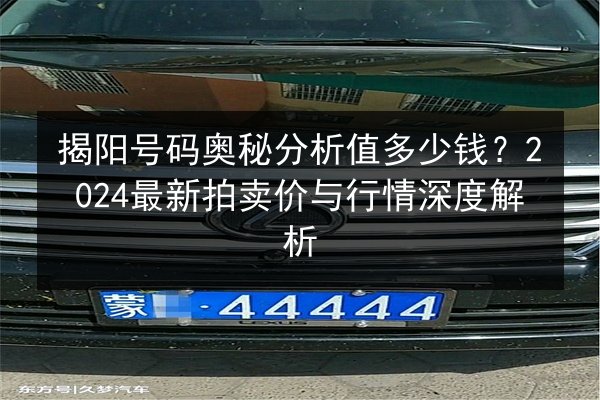 揭阳号码奥秘分析值多少钱？2024最新拍卖价与行情深度解析