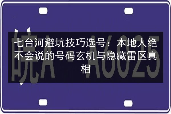 七台河避坑技巧选号:本地人绝不会说的号码玄机与隐藏雷区真相 第3张 七台河避坑技巧选号:本地人绝不会说的号码玄机与隐藏雷区真相 第3张