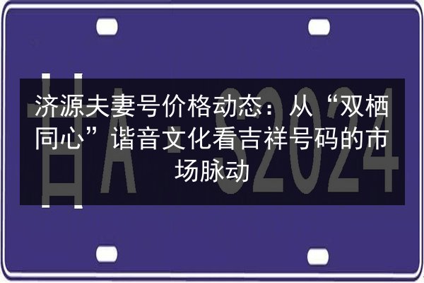 济源夫妻号价格动态：从“双栖同心”谐音文化看吉祥号码的市场脉动 第3张
