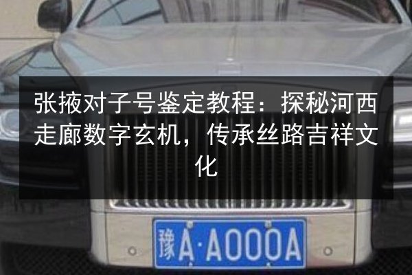 张掖对子号鉴定教程：探秘河西走廊数字玄机，传承丝路吉祥文化