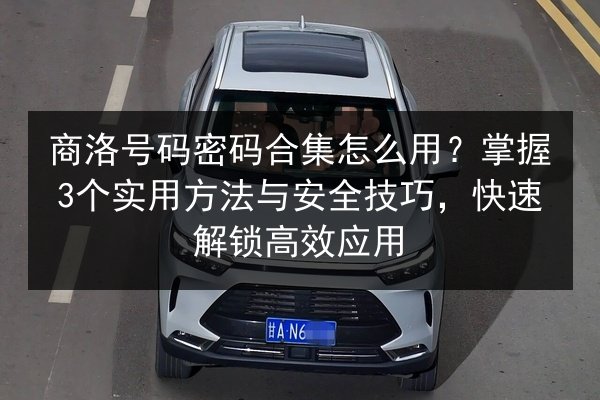 商洛号码密码合集怎么用？掌握3个实用方法与安全技巧，快速解锁高效应用 第2张