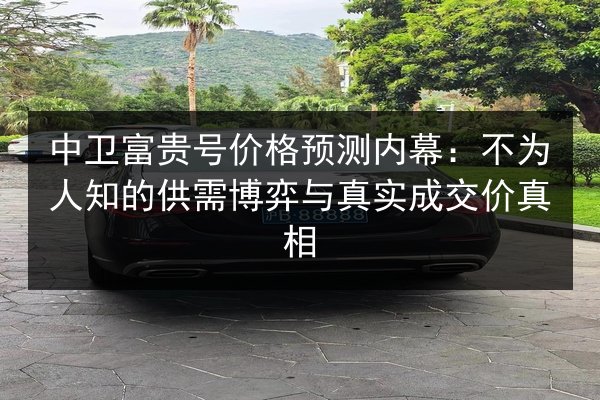 中卫富贵号价格预测内幕:不为人知的供需博弈与真实成交价真相 第2张 中卫富贵号价格预测内幕:不为人知的供需博弈与真实成交价真相 第2张