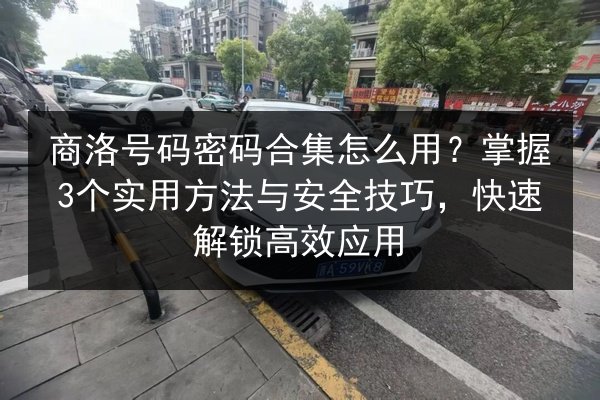 商洛号码密码合集怎么用？掌握3个实用方法与安全技巧，快速解锁高效应用 第3张