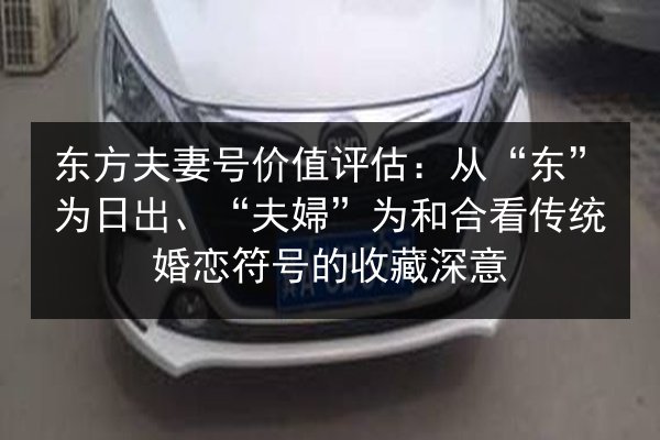 东方夫妻号价值评估:从“东”为日出、“夫婦”为和合看传统婚恋符号的收藏深意 第3张 东方夫妻号价值评估:从“东”为日出、“夫婦”为和合看传统婚恋符号的收藏深意 第3张