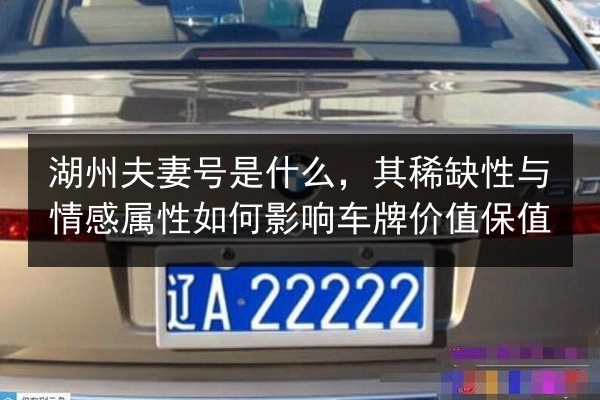湖州夫妻号是什么,其稀缺性与情感属性如何影响车牌价值保值 第2张 湖州夫妻号是什么,其稀缺性与情感属性如何影响车牌价值保值 第2张