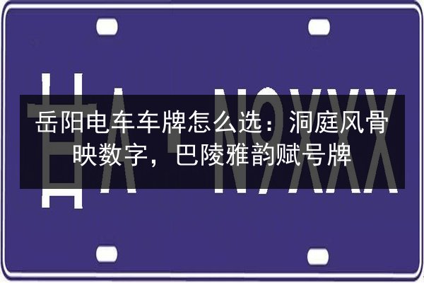 岳阳电车车牌怎么选:洞庭风骨映数字,巴陵雅韵赋号牌 第3张 岳阳电车车牌怎么选:洞庭风骨映数字,巴陵雅韵赋号牌 第3张