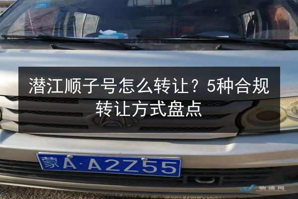 潜江顺子号怎么转让?5种合规转让方式盘点 第2张 潜江顺子号怎么转让?5种合规转让方式盘点 第2张