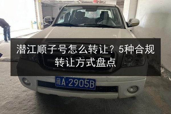 潜江顺子号怎么转让?5种合规转让方式盘点 第3张 潜江顺子号怎么转让?5种合规转让方式盘点 第3张