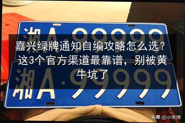 嘉兴绿牌通知自编攻略怎么选?这3个官方渠道最靠谱,别被黄牛坑了 第3张 嘉兴绿牌通知自编攻略怎么选?这3个官方渠道最靠谱,别被黄牛坑了 第3张