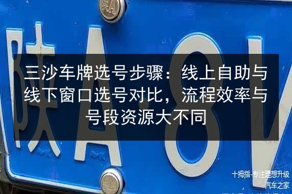 三沙车牌选号步骤：线上自助与线下窗口选号对比，流程效率与号段资源大不同
