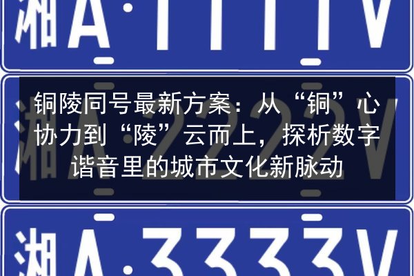 铜陵同号最新方案：从“铜”心协力到“陵”云而上，探析数字谐音里的城市文化新脉动