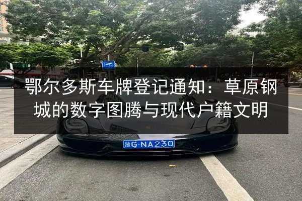 鄂尔多斯车牌登记通知:草原钢城的数字图腾与现代户籍文明 第2张 鄂尔多斯车牌登记通知:草原钢城的数字图腾与现代户籍文明 第2张