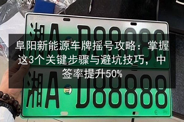 阜阳新能源车牌摇号攻略：掌握这3个关键步骤与避坑技巧，中签率提升50%