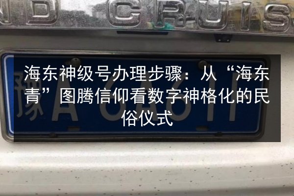 海东神级号办理步骤:从“海东青”图腾信仰看数字神格化的民俗仪式 第3张 海东神级号办理步骤:从“海东青”图腾信仰看数字神格化的民俗仪式 第3张