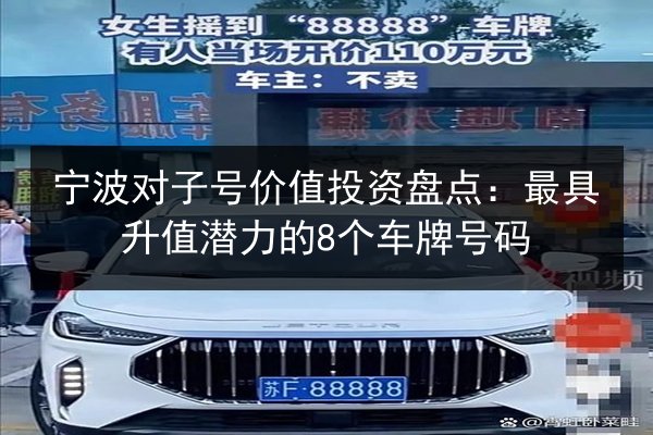 宁波对子号价值投资盘点：最具升值潜力的8个车牌号码 第2张