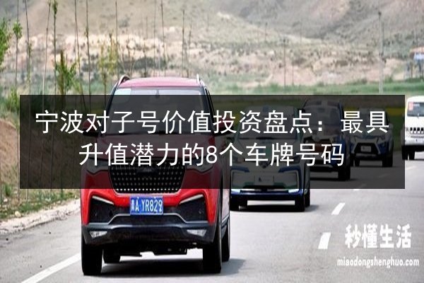 宁波对子号价值投资盘点：最具升值潜力的8个车牌号码 第3张