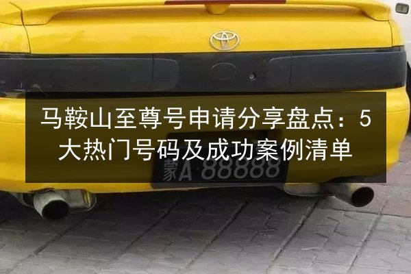 马鞍山至尊号申请分享盘点：5大热门号码及成功案例清单
