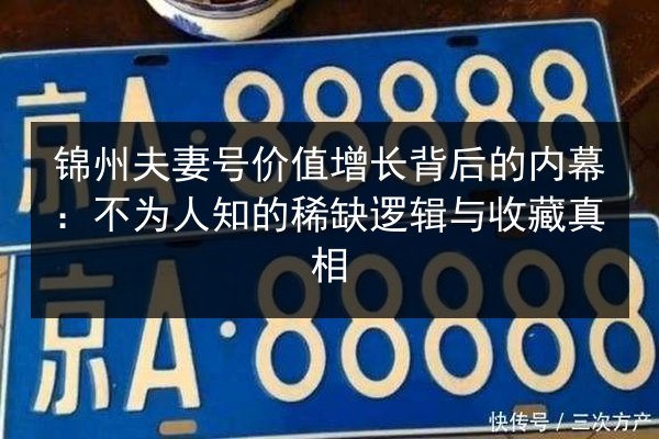 锦州夫妻号价值增长背后的内幕:不为人知的稀缺逻辑与收藏真相 第2张 锦州夫妻号价值增长背后的内幕:不为人知的稀缺逻辑与收藏真相 第2张