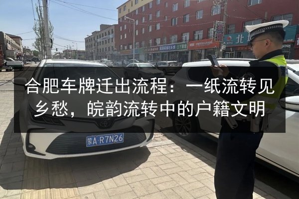 合肥车牌迁出流程：一纸流转见乡愁，皖韵流转中的户籍文明 第2张