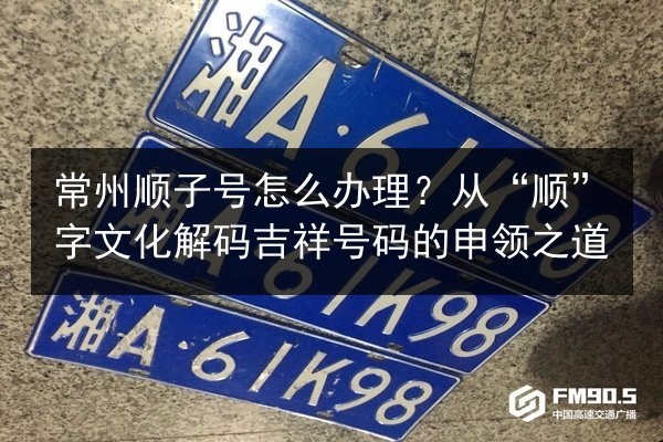 常州顺子号怎么办理？从“顺”字文化解码吉祥号码的申领之道