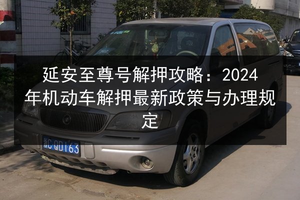 延安至尊号解押攻略：2024年机动车解押最新政策与办理规定