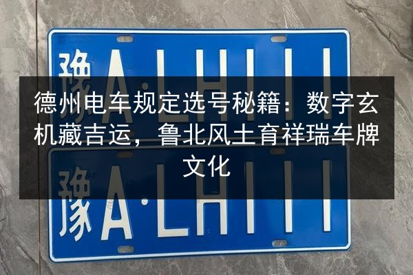 德州电车规定选号秘籍：数字玄机藏吉运，鲁北风土育祥瑞车牌文化